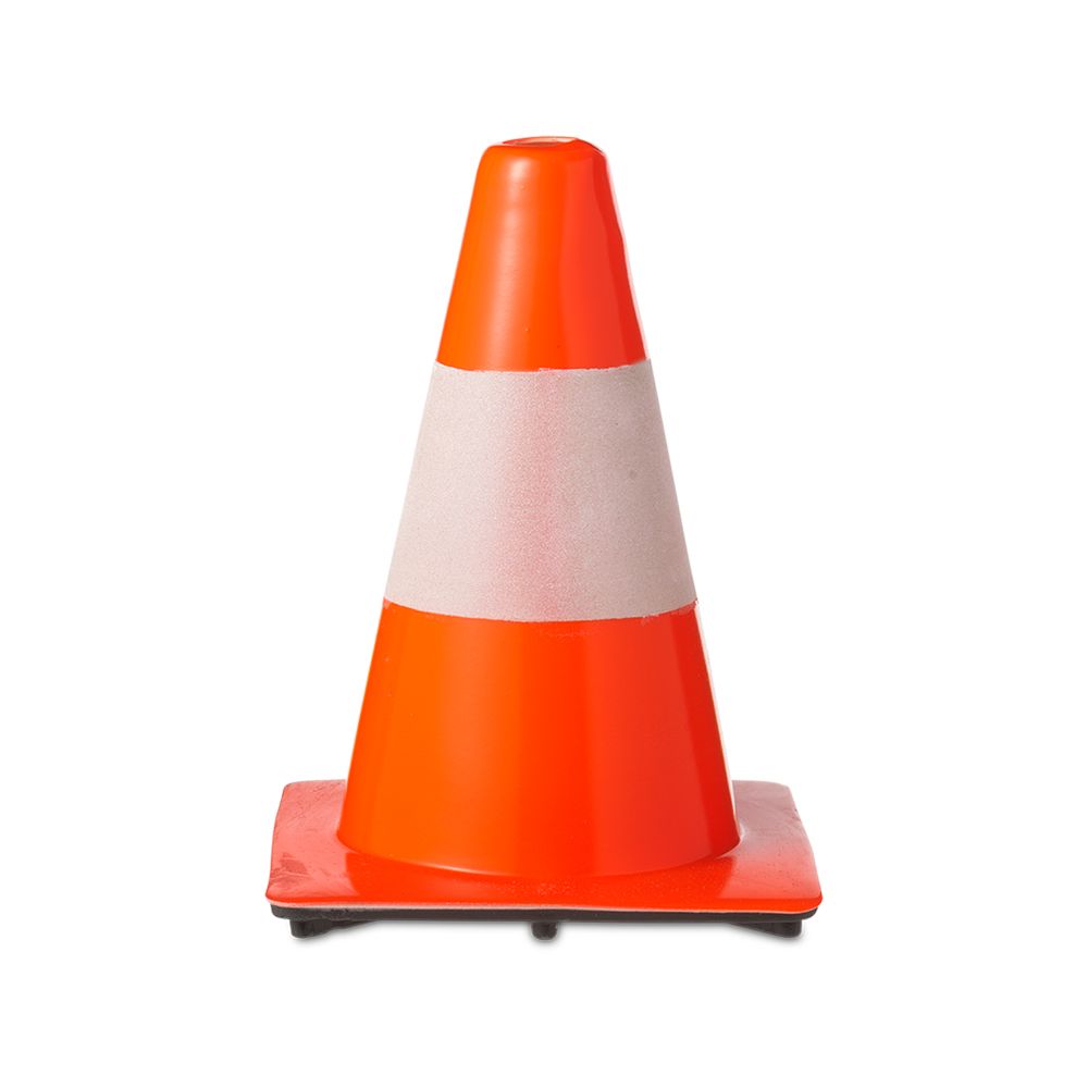 Verkeerskegel Fluor Oranje met Reflecterende Band en Verzwaarde Voet